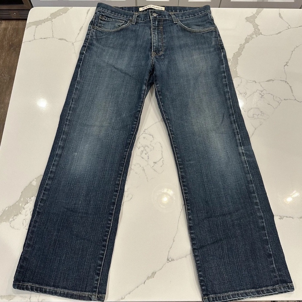 Agave Denim Blue Jeans Mens Waterman Straight Relaxed Fit Size 34 Karma Flex USA